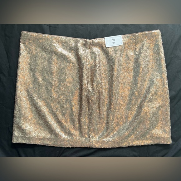Gap Gold Sparkle Sequin Party Skirt size 18 2X NWT - Picture 4 of 5